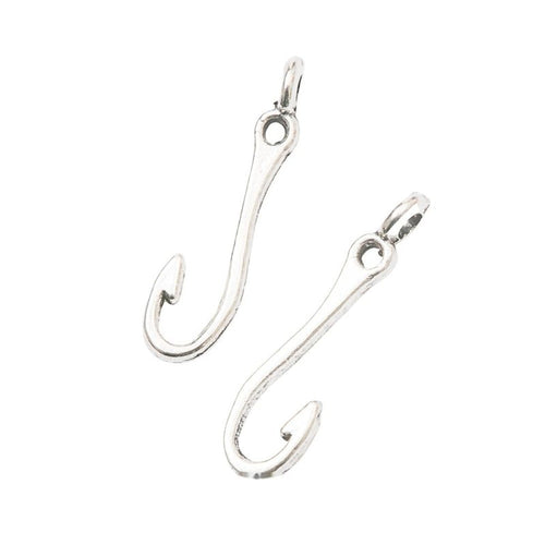 Fish Hook Charm shown from an additional product angle 2