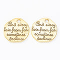 Round Engraved Quote Tag Charm in Multiple Metal Finishes for Jewelry Making view 2