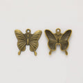 Layered Butterfly Charm In 3 Metal Finishes For Jewelry Making view 2