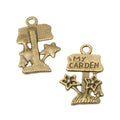 My Garden Sign Metal Charm 4 Finish Options Craft Supply view 2