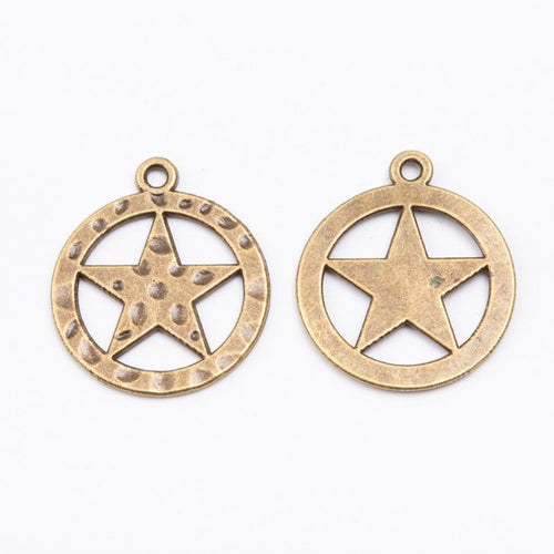 Star Medallion metal component, reverse and front details on a white background.