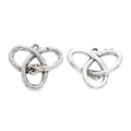Antique Silver Triangular Interlaced Snake Knot Charm view 2
