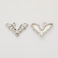 Small Curved Bat Charm Metal Pendant for Jewelry Making view 2