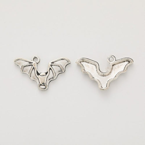 Small Curved Bat Charm front and reverse details on a white background