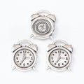Alarm Clock Metal Charm Pendant in Two Vintage Finishes view 2