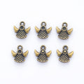 Petite Textured Angel Charm Metal Pendant for Jewelry Making view 2