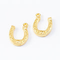 Horseshoe Metal Charm In 3 Finish Options for Jewelry Making view 2