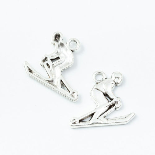 Sledding Boy Charms showing front details and finish