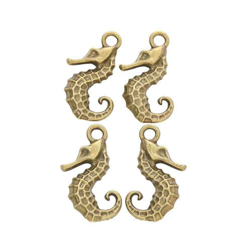 Curled seahorse charms shown in product image 2