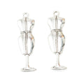 Dress Form Mannequin Metal Charms in 2 Pictured Finishes view 2
