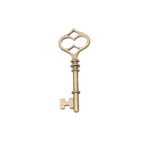 Additional front and reverse view of the heart-top key charm