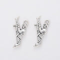 Martial Artist Charm In 2 Metal Finishes For Jewelry Making view 2