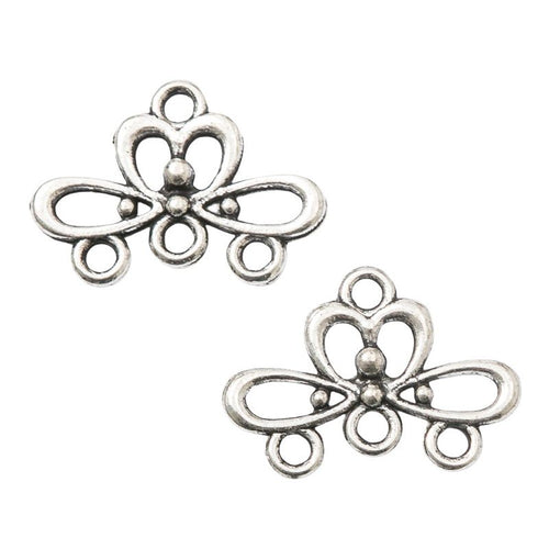 Floral Three Loop Connector pictured from the front