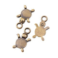 Round Belly Turtle Charms in Two Antique Finishes Jewelry Components view 2