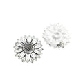Sunflower Component Detailed Round Metal Embellishment in Two Finishes view 2