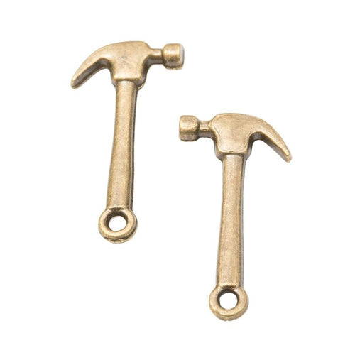 Close view of the claw hammer charm surface and relief