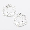 Two Birds Wreath Charm Metal Pendant for Jewelry Making view 2