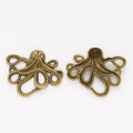 Openwork Octopus Charm in 2 Metal Finishes for Jewelry Making view 2