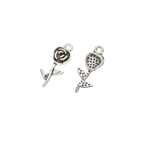 Metal long-stem rose connector, front detail shown in the product image