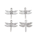 Dragonfly Detailed Alloy Charm in Antique Silver Finish view 2