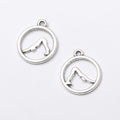 Downward Dog Yoga Charm In 2 Metal Finishes For Jewelry Making view 2