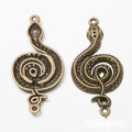 Spiral Snake Connector Jewelry Making Component In 2 Finish Options view 2