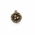 Bird Nest Metal Charm 2 Finish Options Craft Supply view 2