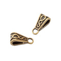 Openwork Pinch Bail Pendant Clasps in Four Metal Finishes view 2
