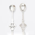Ornate Miniature Spoon Charm in Multiple Metal Finishes for Jewelry Making view 2