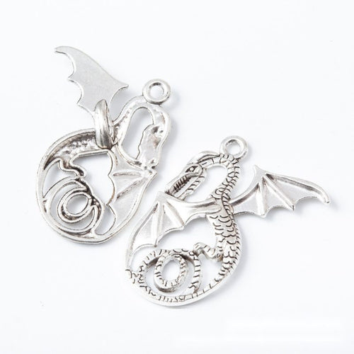 Closer front view of the curled dragon shape and surface details.