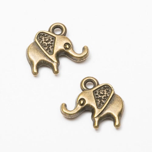 Close view of patterned elephant charm