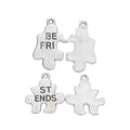 Best Friends Puzzle Pair Metal Charm in 2 Finishes view 2