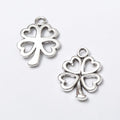 Openwork Four Leaf Clover Metal Charms in 4 Pictured Finishes view 2