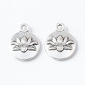 Vintage Lotus Pose Charm in 2 Finishes for DIY Jewelry Making view 2