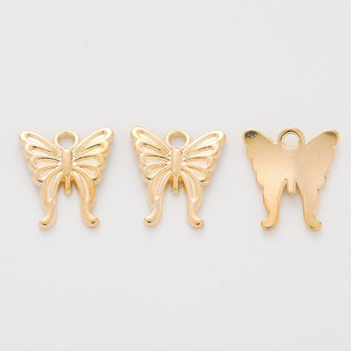 Close view of openwork butterfly charm