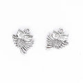 Owl Metal Charm 4 Finish Options Craft Supply Pendant view 2