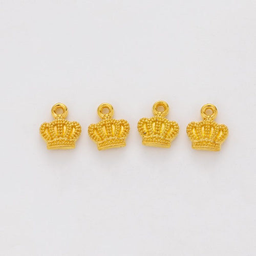 Close view of mini crown charm