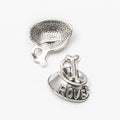 Rover Dog Bowl Charm with Bones in Antique Silver Tone view 2