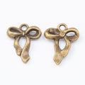 Ribbon Bow Metal Charm in 4 Distinct Finishes for Jewelry Making view 2