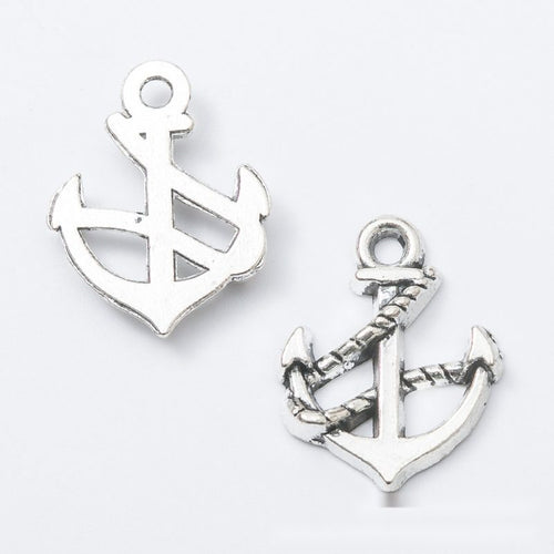 Front detail and finish comparison of the rope wrapped anchor charm