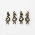 Woman Silhouette Charm in 3 Metal Finishes for Jewelry Making view 2
