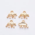Walking Polar Bear Detailed Metal Charm in 3 Finishes view 2