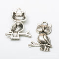 2-Finish Owl On Branch Pair Metal Jewelry Components for Crafts view 2