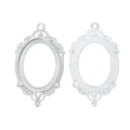 Ornate Oval Cabochon Setting Metal Component in 3 Distinct Finishes for Jewelry Making view 2