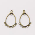 Teardrop Multi Loop Jewelry Connector Component in Four Finishes view 2