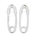 Open Safety Pin Metal Charms in Gold and Silver Finishes view 2