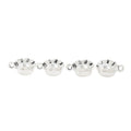 Dumpling Charm with a pleated dumpling shape with side loops in Antique Silver view 2