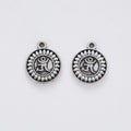 Round Yoga Pose Charm Metal Pendant for Jewelry Making view 2