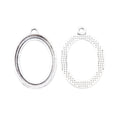 Oval Open Back Bezel in 3 Metal Finishes for Jewelry Making view 2