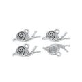 Detailed Snail Charm in 1 Metal Finish for Jewelry Making view 2